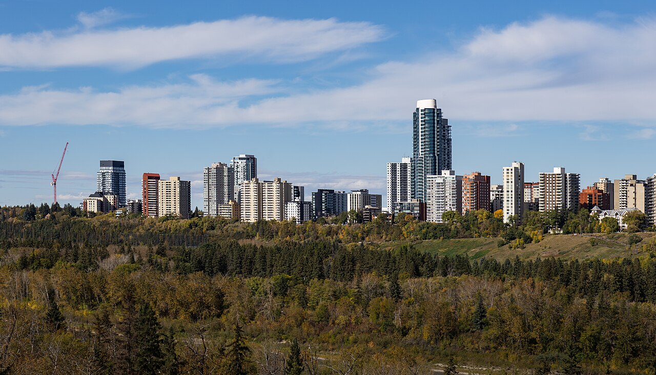 Edmonton mortgage rates and the High Level Bridge — skyline from the High Level Bridge